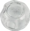 The image shows the bottom view of a clear glass lamp cover. Produktbild-Vorschau