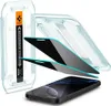 A screen protector kit for a smartphone, including an application guide and two screen protectors, laid out with a smartphone. Anteprima dell’immagine prodotto