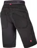 Schwarze Mánia Jeans Organic Shorts von Ocun; Rückansicht mit mehreren Taschen und elastischem Bund. Produktbild-Vorschau