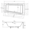 Badewanne Eckbadewanne 150x85 Links mit AcrylSchürze, Produktbild-Vorschau 7