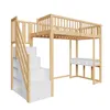 A loft bed with stairs and a desk, shown against a white background. Náhled obrázku produktu