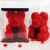 Duży Czerwony Miś z Róż - 40 cm + Pudełko Prezentowe ze Podgląd zdjęcia produktu 5