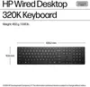 HP Kabelová klávesnice Desktop 320K, Plná velikost (100 %), Náhled obrázku produktu 11