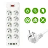 10 fach Flachstecker Steckdosenleiste, USB Steckdosenleiste Produktbild-Vorschau 5