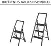 Two dark gray step stools of different sizes are shown against a white background. Produktbild-Vorschau