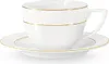 Wilmax Tasse mit Untertasse 240 ml Weiß Porzellan Produktbild-Vorschau 2