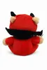 Kuscheltier Teddybär Teufel 22 cm – Kuscheltier Bär rot mit Produktbild-Vorschau 3
