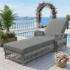 Merax 2er Outdoor-Liegen aus Rattan, Gartenmöbel mit 4-fach Produktbild-Vorschau 13