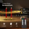 Stabkerzen LED mit Timer ROT 2er indoor mit 6 Stunden Timer Produktbild-Vorschau 2