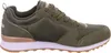 A side view of a green Skechers sneaker. Voir les images du produit