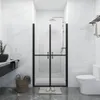A modern bathroom with a shower enclosure, toilet, and sink. Produktbild-Vorschau