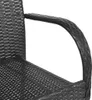 vidaXL Stapelbare Gartenstühle 2 Stk. Poly Rattan Schwarz Produktbild-Vorschau 5