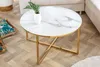 Eleganter Couchtisch BOUTIQUE 80cm weiß rund Kristallglas Produktbild-Vorschau 2