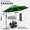 Jopassy 3m parasol UV40+ z diodami LED obrotowy parasol Podgląd zdjęcia produktu 3