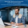 A man is sitting at a desk with a laptop and tablet, wearing a neck warmer. Produktbild-Vorschau