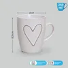 Schöne Kaffeetassen 6er Set einfarbig mit Herzen Produktbild-Vorschau 2