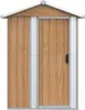 Casetta da giardino marrone 126x97,5x177 cm in acciaio Anteprima dell’immagine prodotto 3