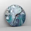 Wanduhr - Rund - Glasuhr - Abstraktion dreidimensional blau Produktbild-Vorschau 4