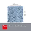 Chenille-Badmat 45x45cm, Lichtblauw, wasbar, antislip Produktbild-Vorschau 2