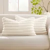 MODFU Samt Kissenbezüge 2er Set, 30x50 cm, weiße Produktbild-Vorschau 3