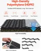 Diagram illustrating the features and application of a HDPE geogrid product. Produktbild-Vorschau