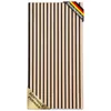 A panel of wooden slats with black spacing, presented on a white background. Produktbild-Vorschau
