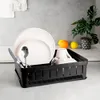Égouttoir à vaisselle noir pratique avec égouttoir flexible Voir les images du produit 2
