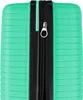 Close-up of a green suitcase zipper. Produktbild-Vorschau