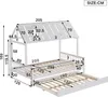 OKWISH Lit Gigogne Enfant 120x200 cm - Lit Cabane avec Voir les images du produit 4