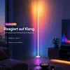 LED hoeklamp, staande lamp, 147,5 cm, RGB & warmwit, met Productafbeelding-voorbeeld 4