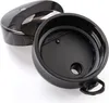 A black water bottle lid and base are shown on a white background. Produktbild-Vorschau