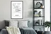 MuchoWow® Gerahmtes Poster Karte - Erfurt - Stadtplan 60x90 Produktbild-Vorschau 2