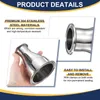 Sanitär-Reduzierstück 3" x 1-1/2", 304 Edelstahl, Tri-Clamp 91 x 50,5 mm Vista previa de la imagen del producto