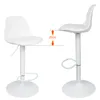 Two white bar stools are shown against a white background. One is shown from the front and the other from the side. A measurement of 20cm is indicated on the side view. Produktbild-Vorschau