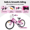 vidaXL Kinderfahrrad 18 Zoll für 5-7 Jahre alt Dunkelrosa Produktbild-Vorschau 4