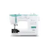 A front view of a white and teal Medion sewing machine against a white background. Produktbild-Vorschau