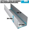 40 Stäbe UD 28 Randprofil 28x27mm je 3m=120lfm Deckenleiste Produktbild-Vorschau 2
