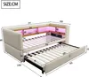 Flieks Tagesbett Polsterbett 90/180x190cm mit Ausziehbett, Produktbild-Vorschau 7