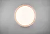 A circular ceiling light with a wooden frame and a frosted white diffuser. Náhľad obrázku produktu