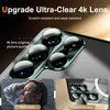 Close-up of a smartphone camera lens protector with marketing text and images. Náhled obrázku produktu