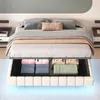 A bed with storage underneath, shown in a bedroom setting. Náhled obrázku produktu