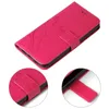 A collage of images showing a pink flip phone case with a floral pattern. The main image shows the case from a diagonal angle, and two close-up insets show details of the closure strap and how the phone fits inside. Produktbild-Vorschau