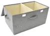 vidaXL Úložné boxy 2 ks Látkové 50x30x25 cm šedé Náhled obrázku produktu 5