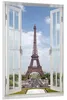 Wallario Wandbild mit Fenster-Illusion: Eiffelturm in Produktbild-Vorschau 2