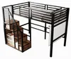 Hoogslaper 90 x 200 cm met trap, opbergkast, kledingroede Productafbeelding-voorbeeld 5