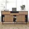Commode élégante en chêne avec 4 portes coulissantes et 1 Voir les images du produit 8