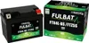 A product shot of a motorcycle battery and its packaging. Náhľad obrázku produktu