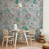 Vlies Fototapete - Autumn souvenirs - floral pattern with Produktbild-Vorschau 1