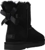 A black Ugg boot with a bow on the back, shown from the side. Produktbild-Vorschau