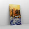Bild auf Leinwand - Leinwandbild - Winter Wald Wiese - Produktbild-Vorschau 4